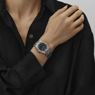 Audemars Piguet Royal Oak Quartz 67651ST.ZZ.D002CR.01 'Ladies' Stainless Steel Black Dial Diamond Bezel (2014)