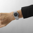 Audemars Piguet Royal Oak Quartz 67651ST.ZZ.D002CR.01 'Ladies' Stainless Steel Black Dial Diamond Bezel (2014)