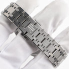 Audemars Piguet Royal Oak Quartz 67651ST.ZZ.D002CR.01 'Ladies' Stainless Steel Black Dial Diamond Bezel (2014)