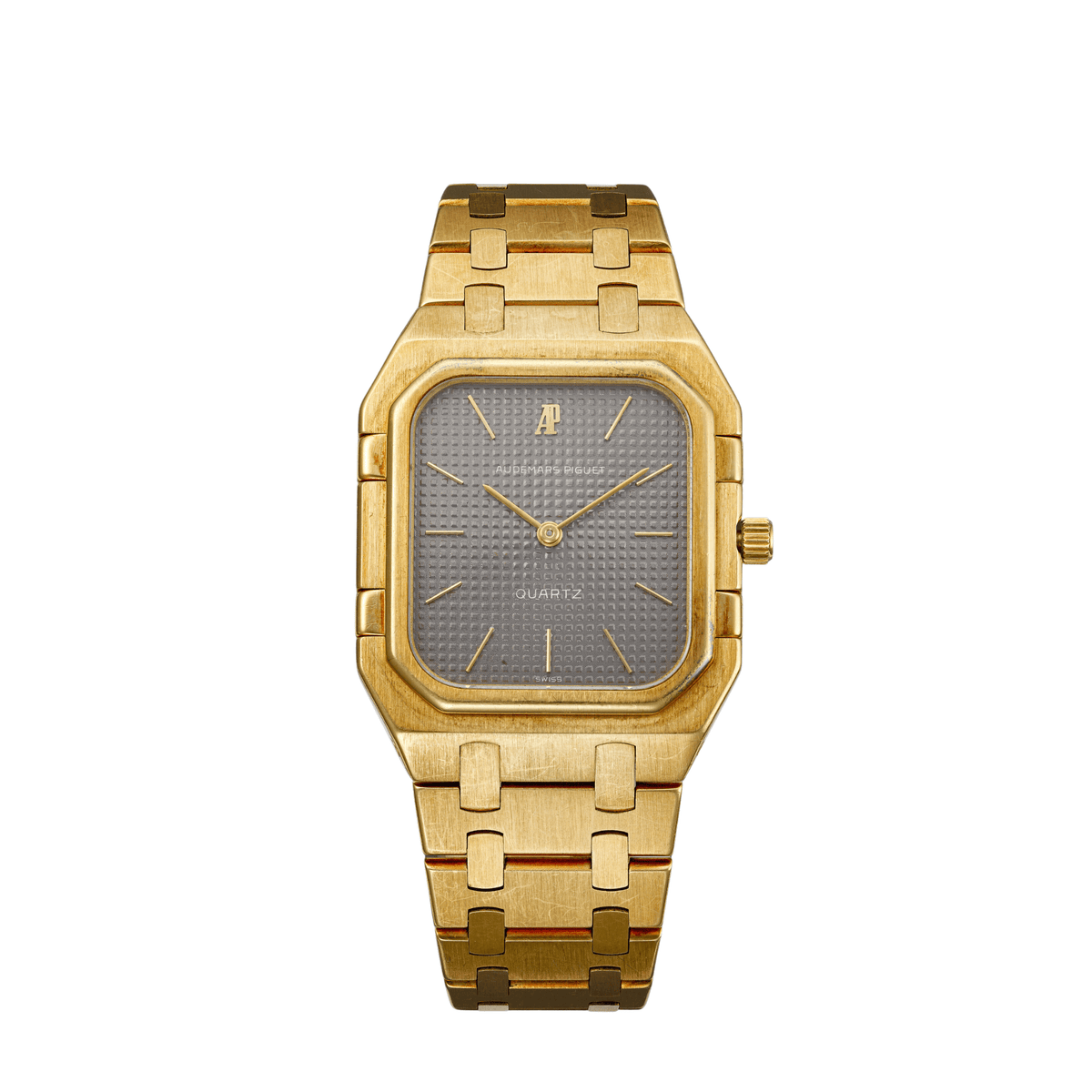 Audemars Piguet Royal Oak Rectangular 6005BA Vintage 'Ladies' Yellow Gold Grey Dial Quartz
