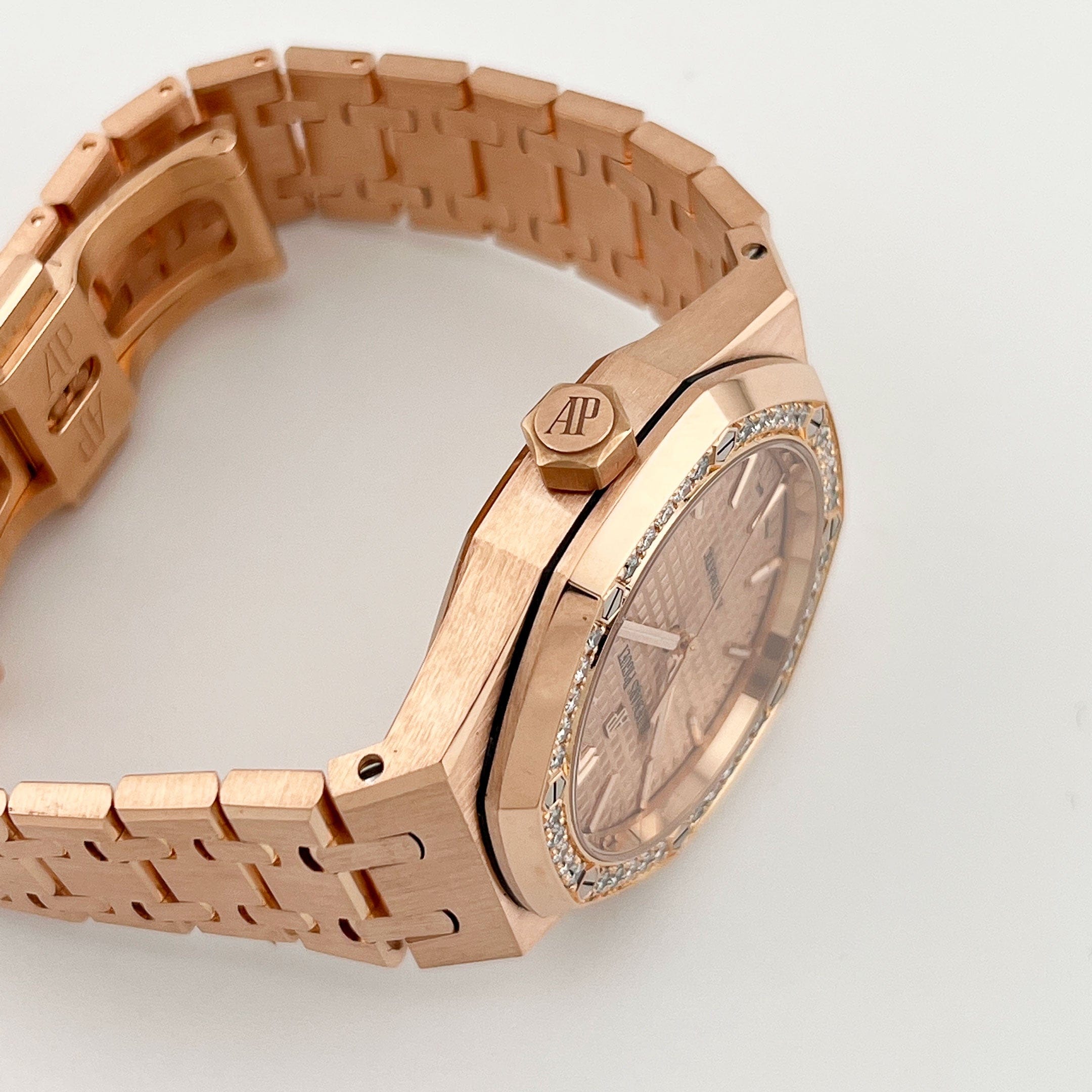 Audemars Piguet Royal Oak Selfwinding 15451OR.ZZ.1256OR.03 'Ladies' Rose Gold Diamond Bezel