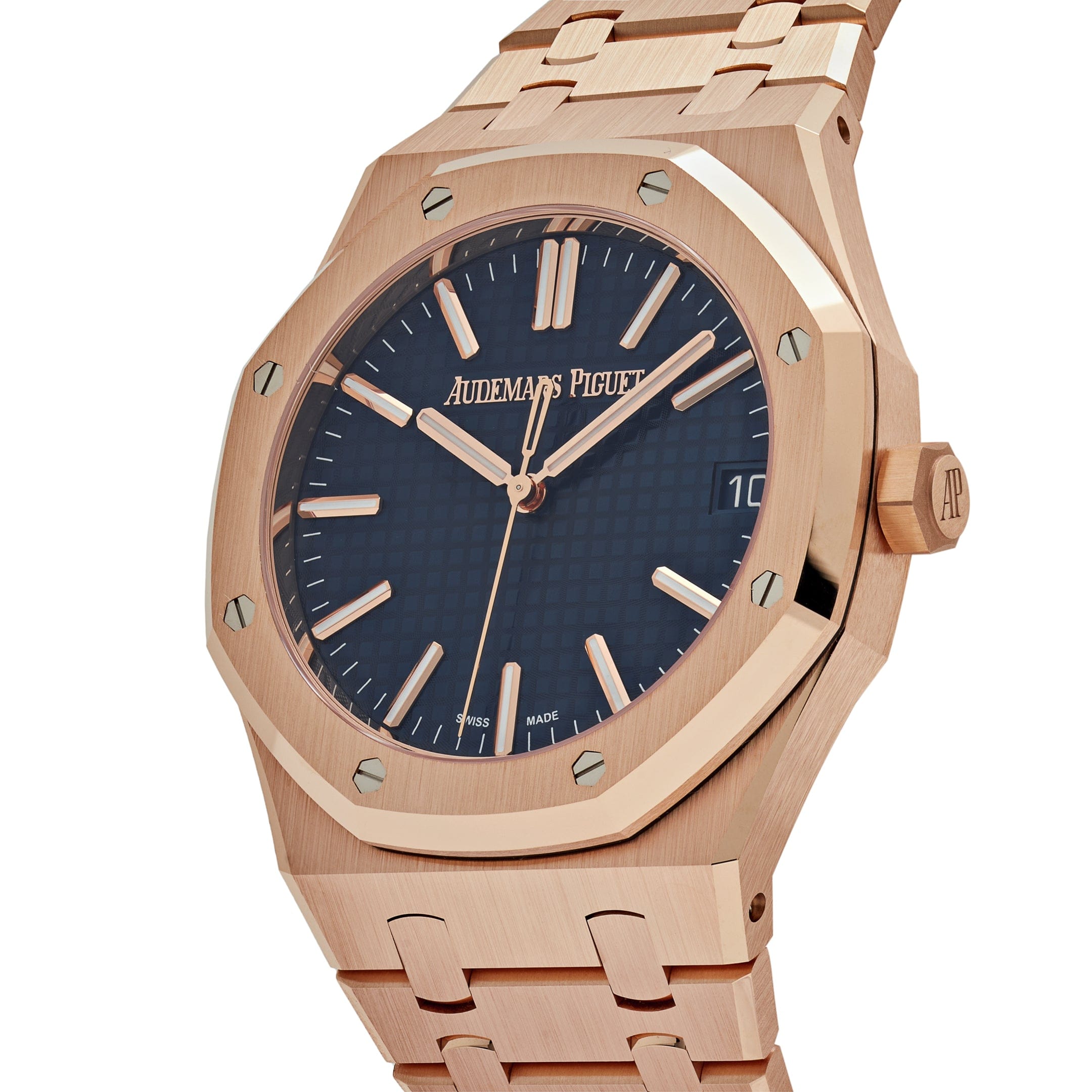 Audemars Piguet Royal Oak Selfwinding Rose Gold Blue Dial 15400OR