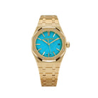 Audemars Piguet Royal Oak Selfwinding 15550BA.OO.1356BA.01 Yellow Gold Blue Turquoise Dial