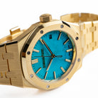 Audemars Piguet Royal Oak Selfwinding 15550BA.OO.1356BA.01 Yellow Gold Blue Turquoise Dial
