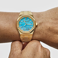 Thumbnail for Audemars Piguet Royal Oak Selfwinding 15550BA.OO.1356BA.01 Yellow Gold Blue Turquoise Dial