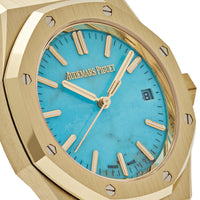 Thumbnail for Audemars Piguet Royal Oak Selfwinding 15550BA.OO.1356BA.01 Yellow Gold Blue Turquoise Dial