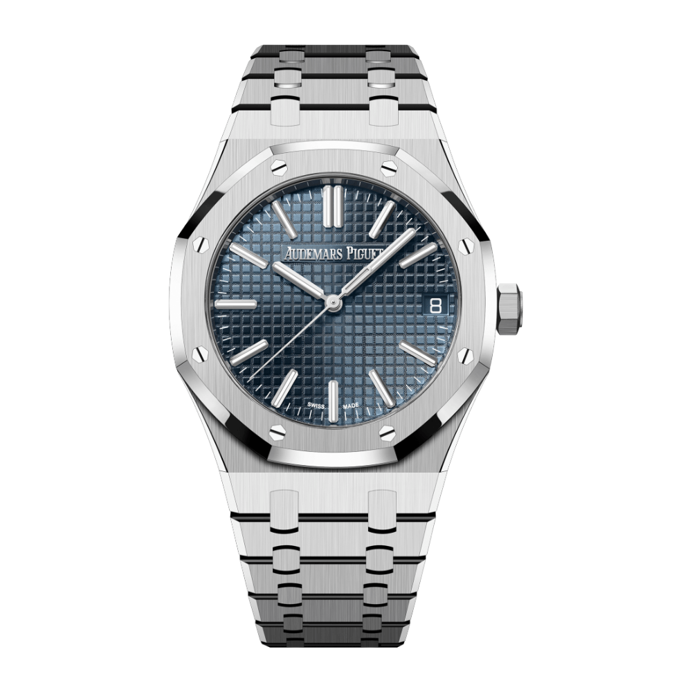 Luxury Watch Audemars Piguet Royal Oak Selfwinding "50th Anniversary" 41mm Steel Blue Dial 15510ST.OO.1320ST.01 Wrist Aficionado