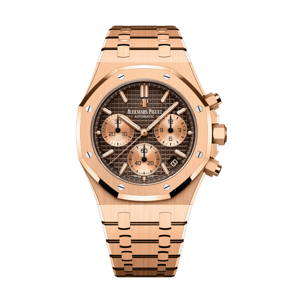 Luxury Watch Audemars Piguet Royal Oak Selfwinding Chronograph 41mm Rose Gold Brown Dial 26239OR.OO.1220OR.02 Wrist Aficionado