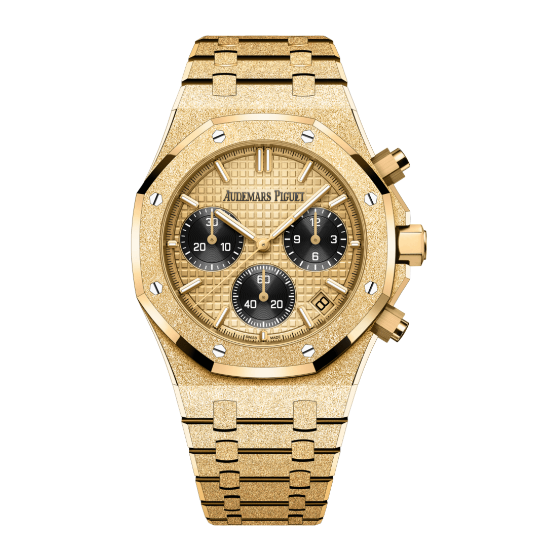 Luxury Watch Audemars Piguet Royal Oak Selfwinding Chronograph Frosted Yellow Gold 26240BA.GG.1324BA.01 Wrist Aficionado