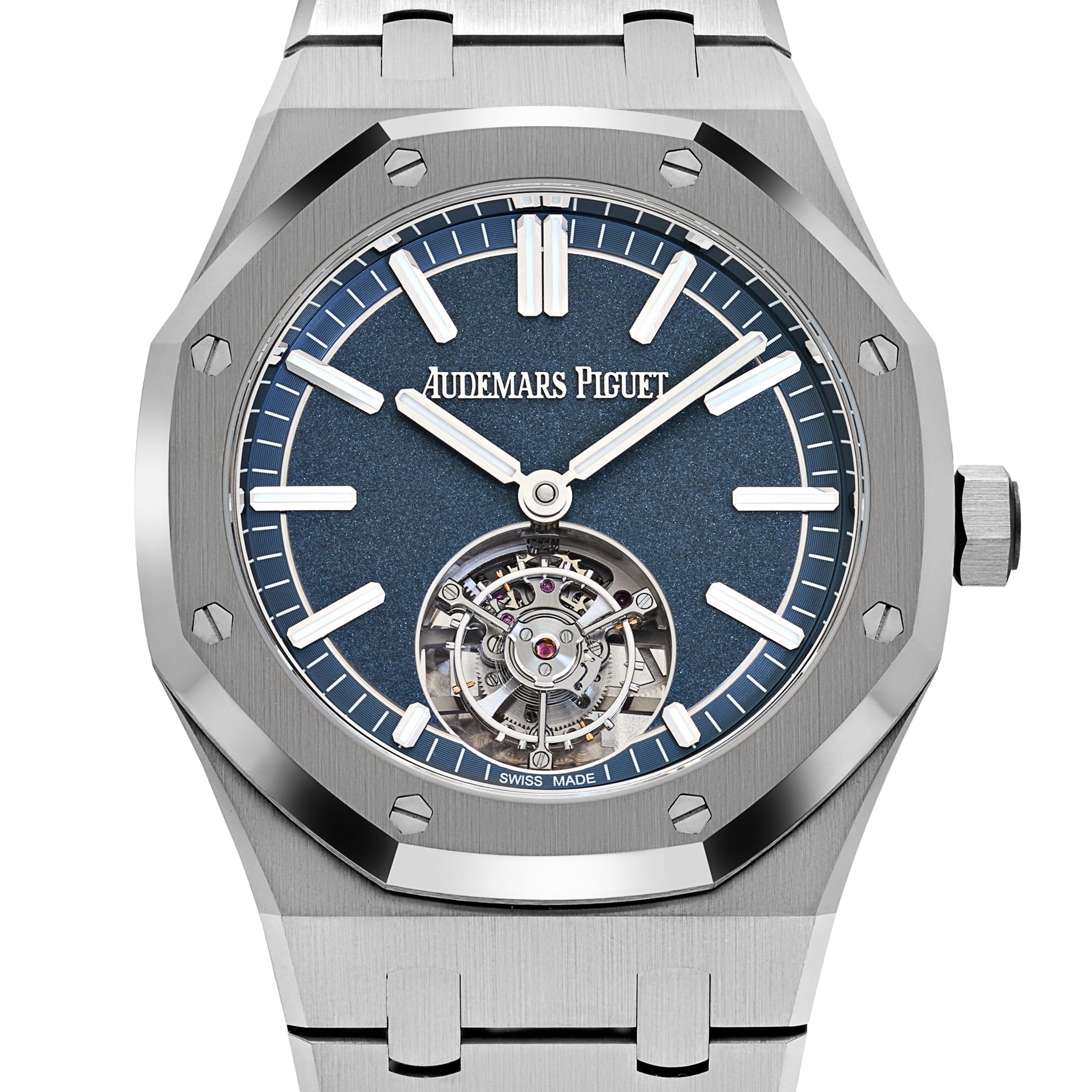 Audemars Piguet Royal Oak Selfwinding Flying Tourbillon 26730TI.OO.1320TI.01 '50th Anniversary' Titanium Blue Dial