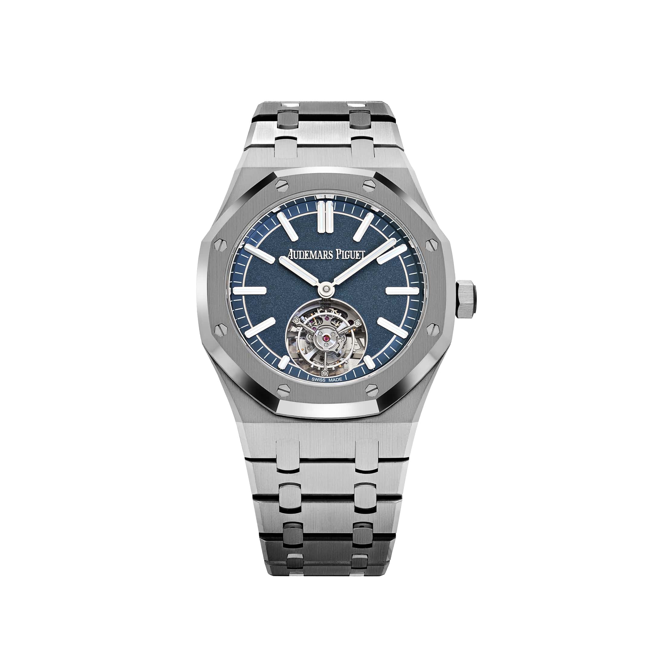 Audemars Piguet Royal Oak Selfwinding Flying Tourbillon 26730TI.OO.1320TI.01 '50th Anniversary' Titanium Blue Dial