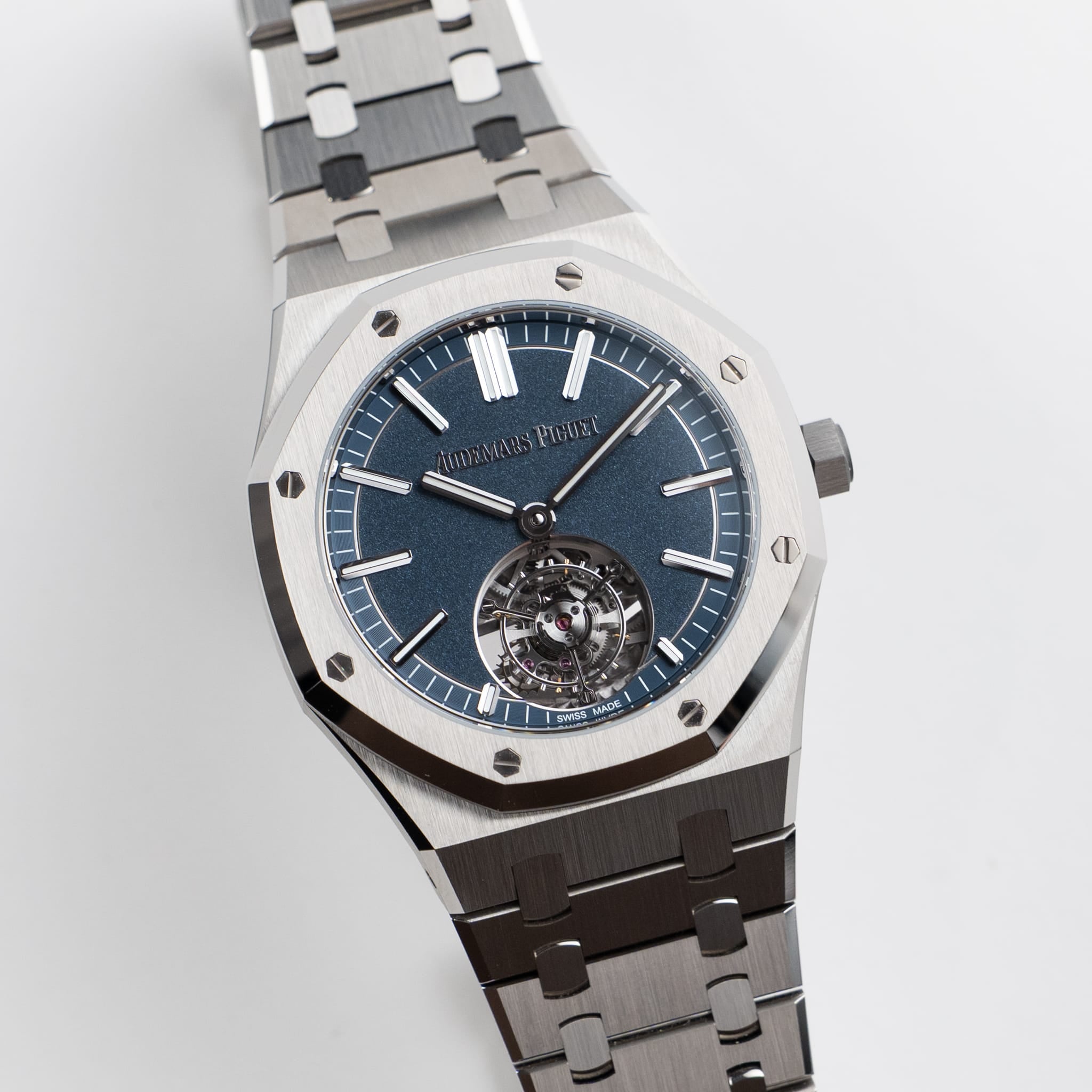 Audemars Piguet Royal Oak Selfwinding Flying Tourbillon 26730TI.OO.1320TI.01 '50th Anniversary' Titanium Blue Dial