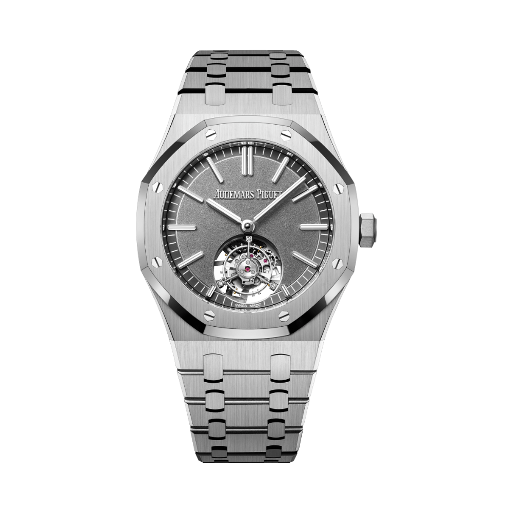 Luxury Watch Audemars Piguet Royal Oak Selfwinding Flying Tourbillon 41mm Titanium 26530TI.OO.1220TI.01 Wrist Aficionado
