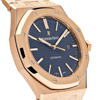 Thumbnail for Luxury Watch Audemars Piguet Royal Oak Selfwinding Rose Gold Blue Dial 15400OR.OO.1220OR.03 Wrist Aficionado