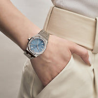 Thumbnail for Audemars Piguet Royal Oak Stainless Steel Blue Dial Diamond Bezel 77451ST.ZZ.1361ST.03 Wrist Aficionado