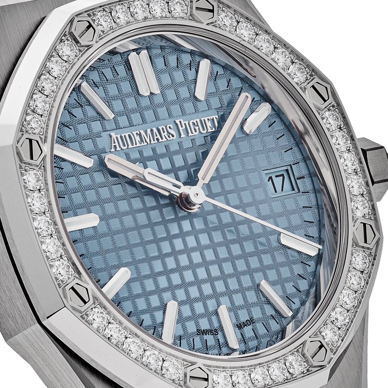 Audemars Piguet Royal Oak Stainless Steel Blue Dial Diamond Bezel 77451ST.ZZ.1361ST.03 Wrist Aficionado