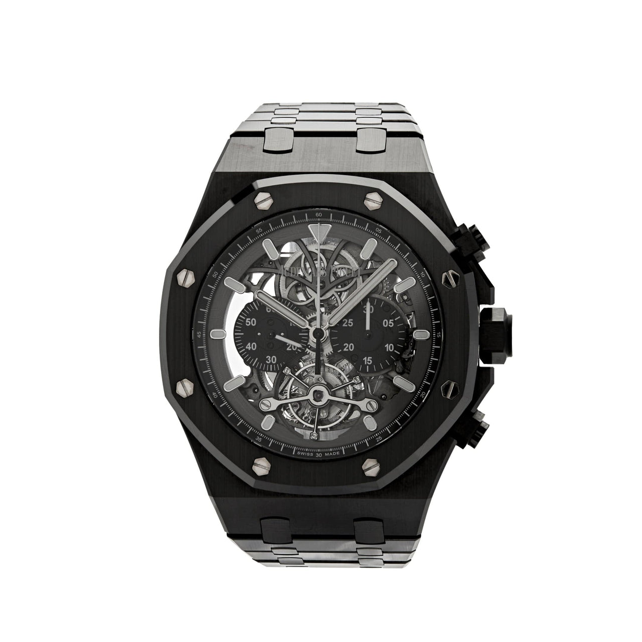 Luxury Watch Audemars Piguet Royal Oak Tourbillon Chronograph Black Ceramic 26343CE.OO.1247CE.01 Wrist Aficionado