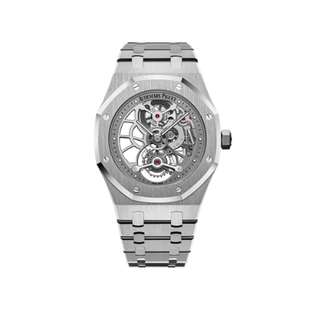 Luxury Watch Audemars Piguet Royal Oak Tourbillon Openworked Extra Thin 26518ST.OO.1220ST.01 Wrist Aficionado