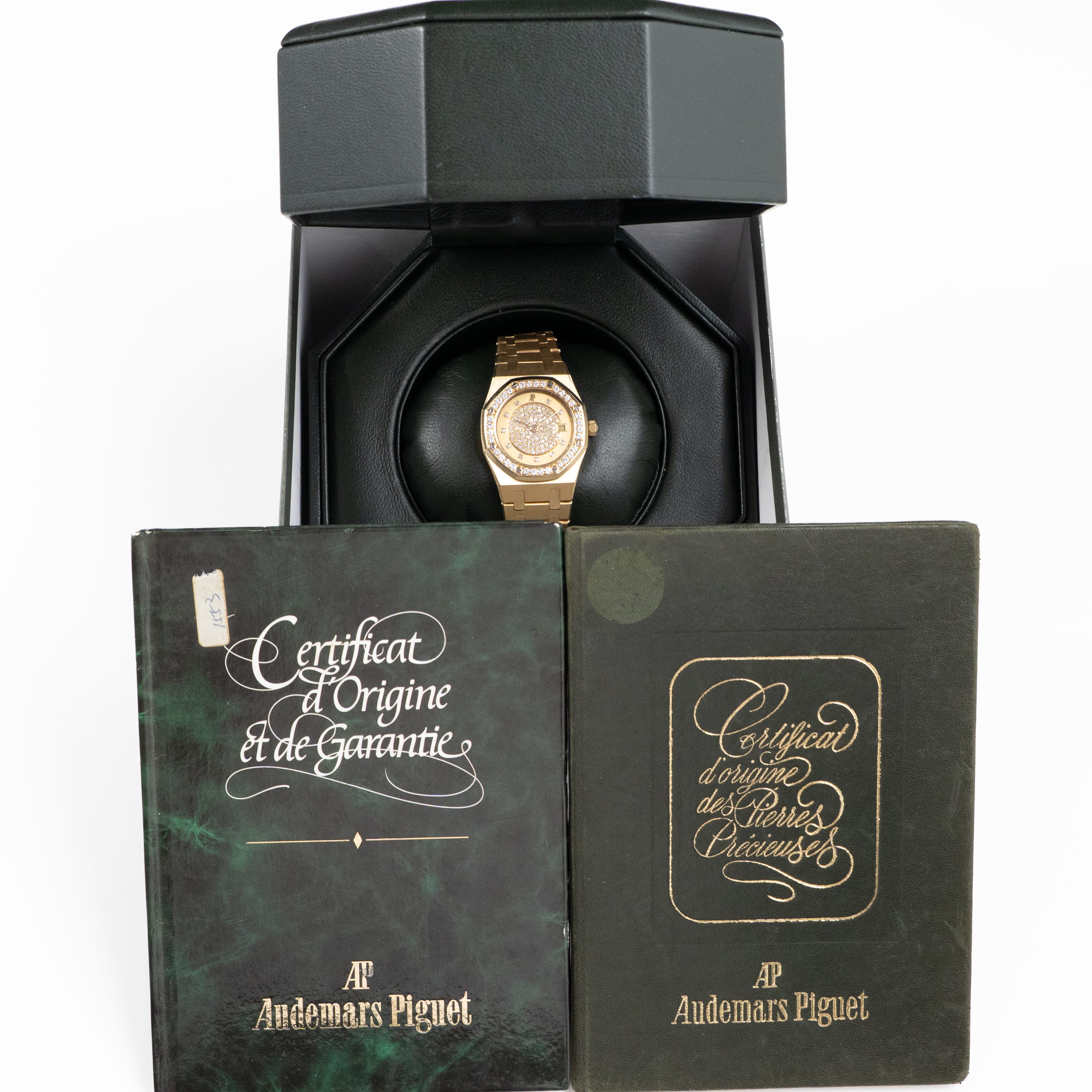 Audemars Piguet Royal Oak Vintage 14587.708 'Ladies' Yellow Gold Champagne Diamond Dial Diamond Bezel (1990)