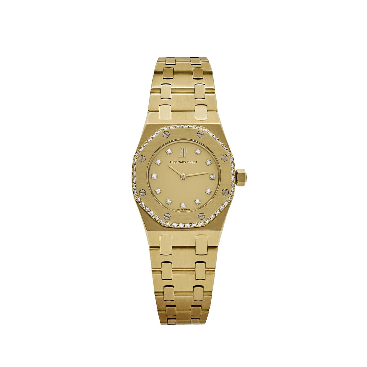 Audemars Piguet Royal Oak Vintage 6164/516 'Ladies' Yellow Gold Champagne Diamond Dial Diamond Bezel