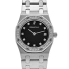 Audemars Piguet Royal Oak Vintage 'Ladies' White Gold Black Diamond Dial Diamond Bezel Quartz