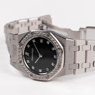 Audemars Piguet Royal Oak Vintage 'Ladies' White Gold Black Diamond Dial Diamond Bezel Quartz