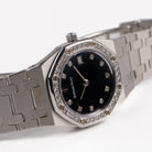 Audemars Piguet Royal Oak Vintage 'Ladies' White Gold Black Diamond Dial Diamond Bezel Quartz