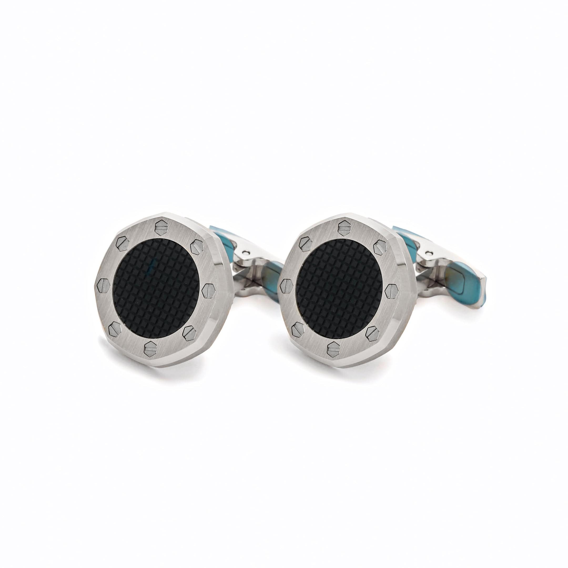アクセサリー AP Audemars Piguet Audemars Piguet Stainless Steel Cufflinks in Black アクセサリー