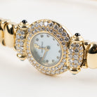 Audemars Piguet Vintage Classique 67030BA.SS.1088BA.01 'Ladies' Yellow Gold Mother of Pearl Sapphire Dial Diamond Bezel Quartz (1996)