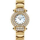 Audemars Piguet Vintage Cobra 66762BA 'Ladies' Yellow Gold Mother of Pearl Sapphire Dial Diamond Bezel Quartz
