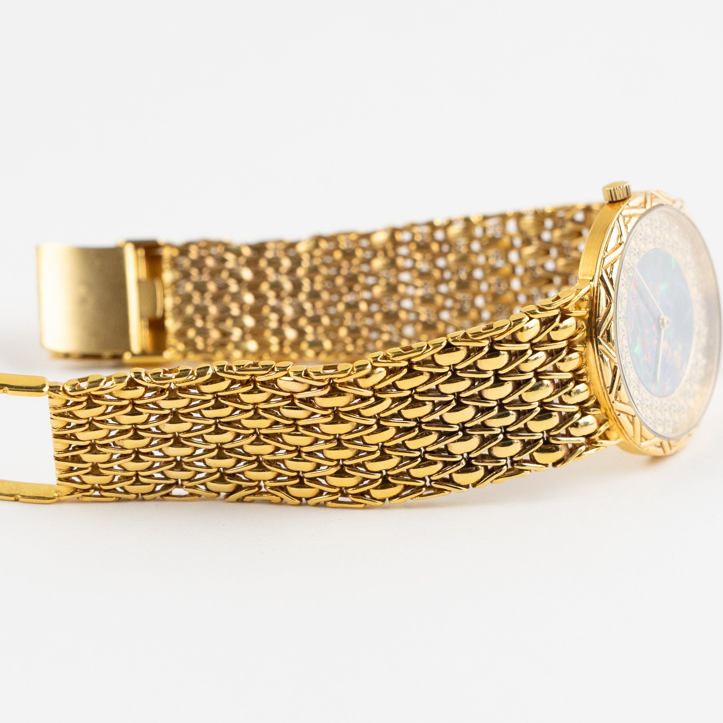 Audemars Piguet Vintage Cobra Yellow Gold Opal Diamond Dial Quartz