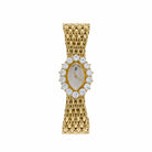 Audemars Piguet Vintage Oval 66429BA.ZZ.0780BA.02 'Ladies' Cocktail Watch Yellow Gold White Dial Diamond Bezel Quartz