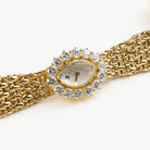 Audemars Piguet Vintage Oval 66429BA.ZZ.0780BA.02 'Ladies' Cocktail Watch Yellow Gold White Dial Diamond Bezel Quartz