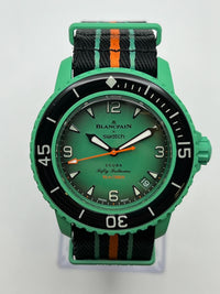 Thumbnail for Blancpain x Swatch Scuba Fifty Fathoms Collection Indian Ocean SO35I100 Wrist Aficionado