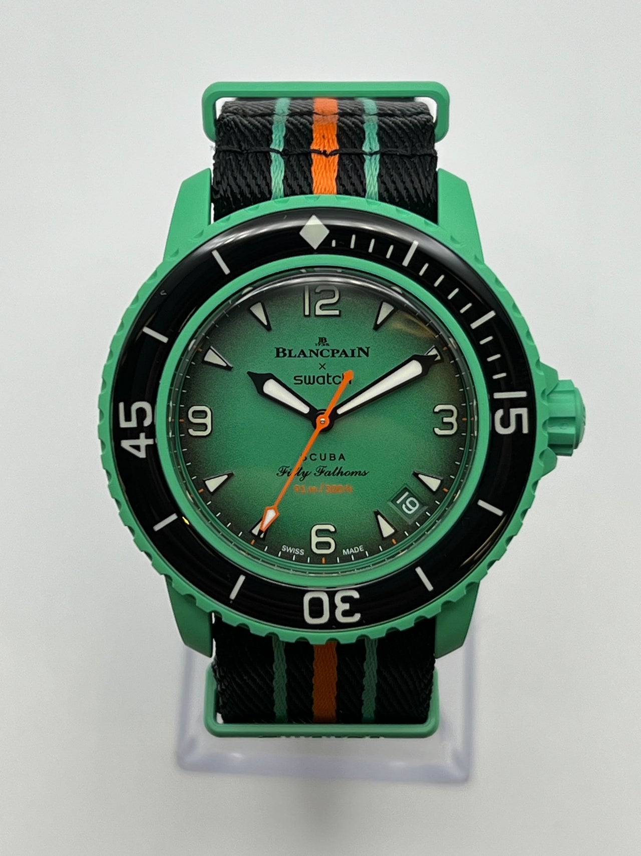 Blancpain x Swatch Scuba Fifty Fathoms Collection Indian Ocean SO35I100 Wrist Aficionado