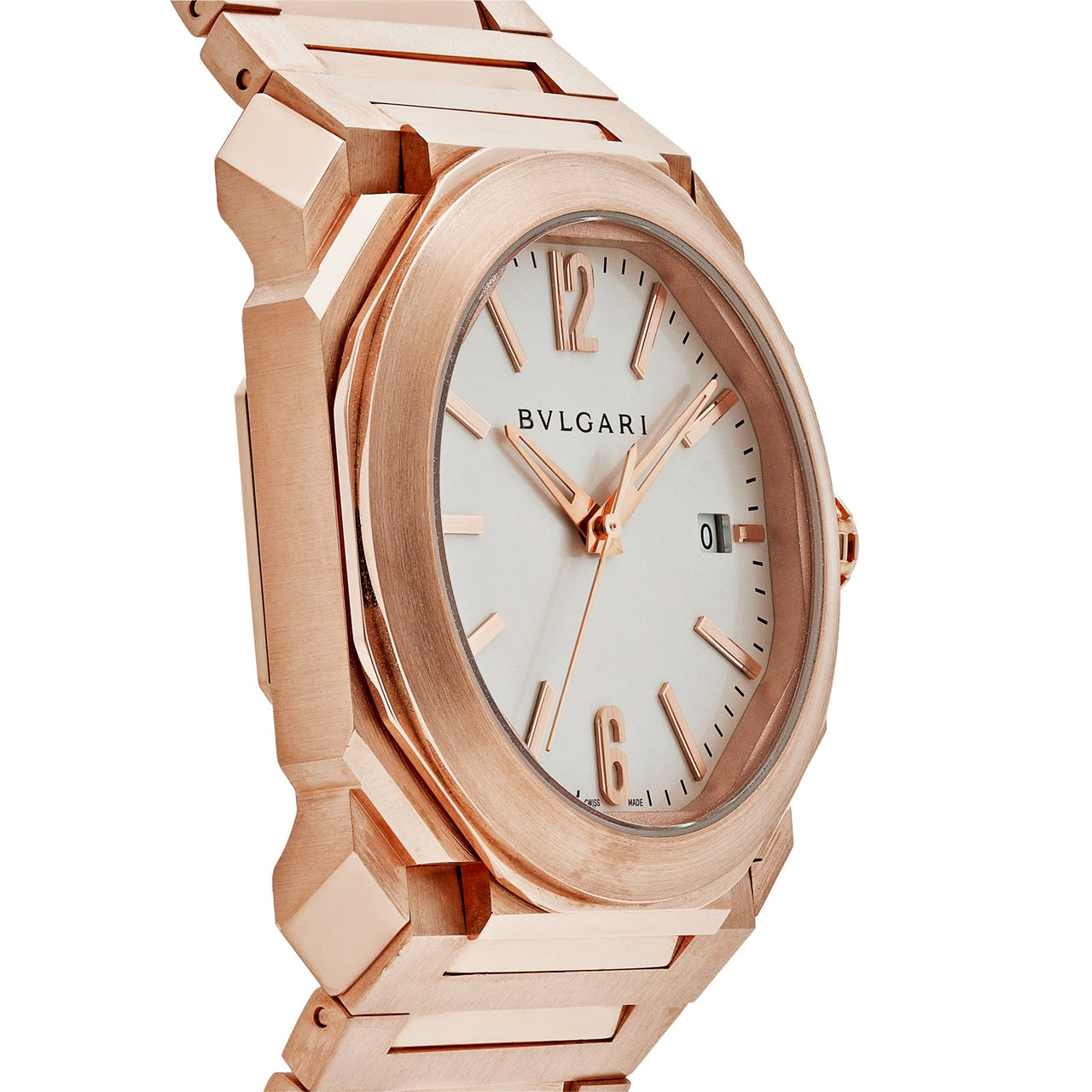 BVLGARI Octo Automatic 102318 Rose Gold Silver Dial