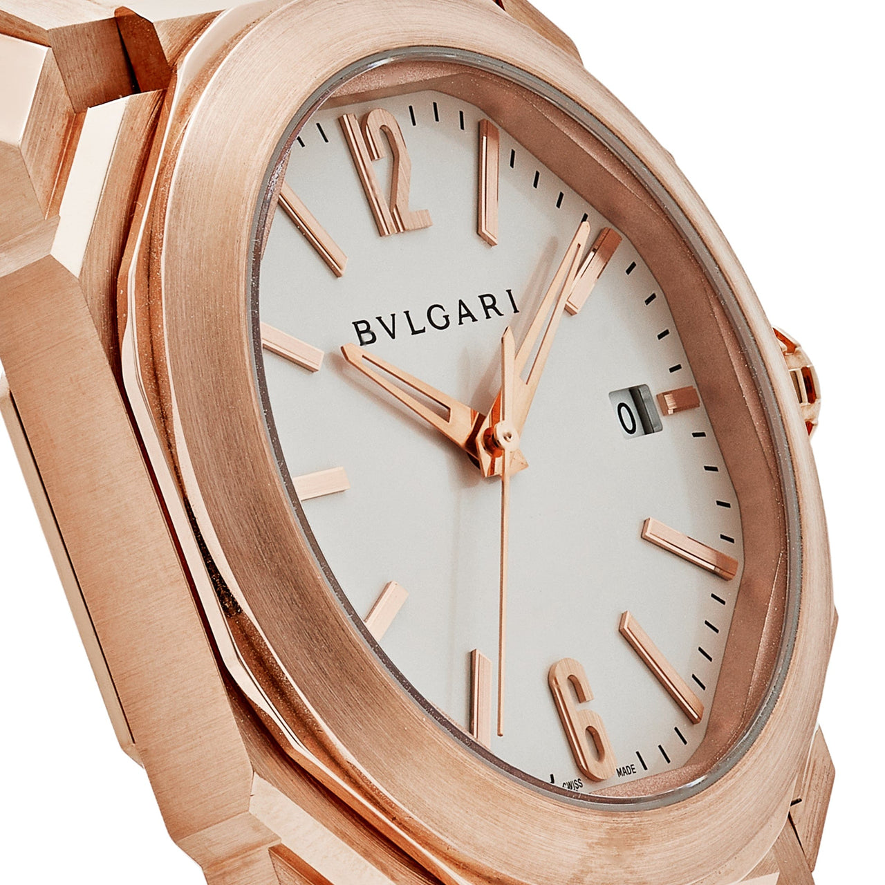 BVLGARI Octo Automatic 102318 Rose Gold Silver Dial