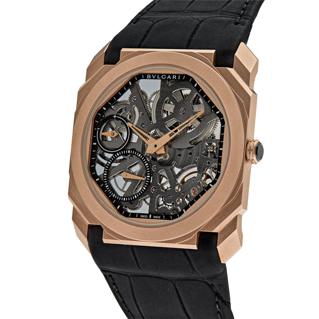 Luxury Watch Bvlgari Octo Finissimo Skeleton Rose Gold 102946 Wrist Aficionado