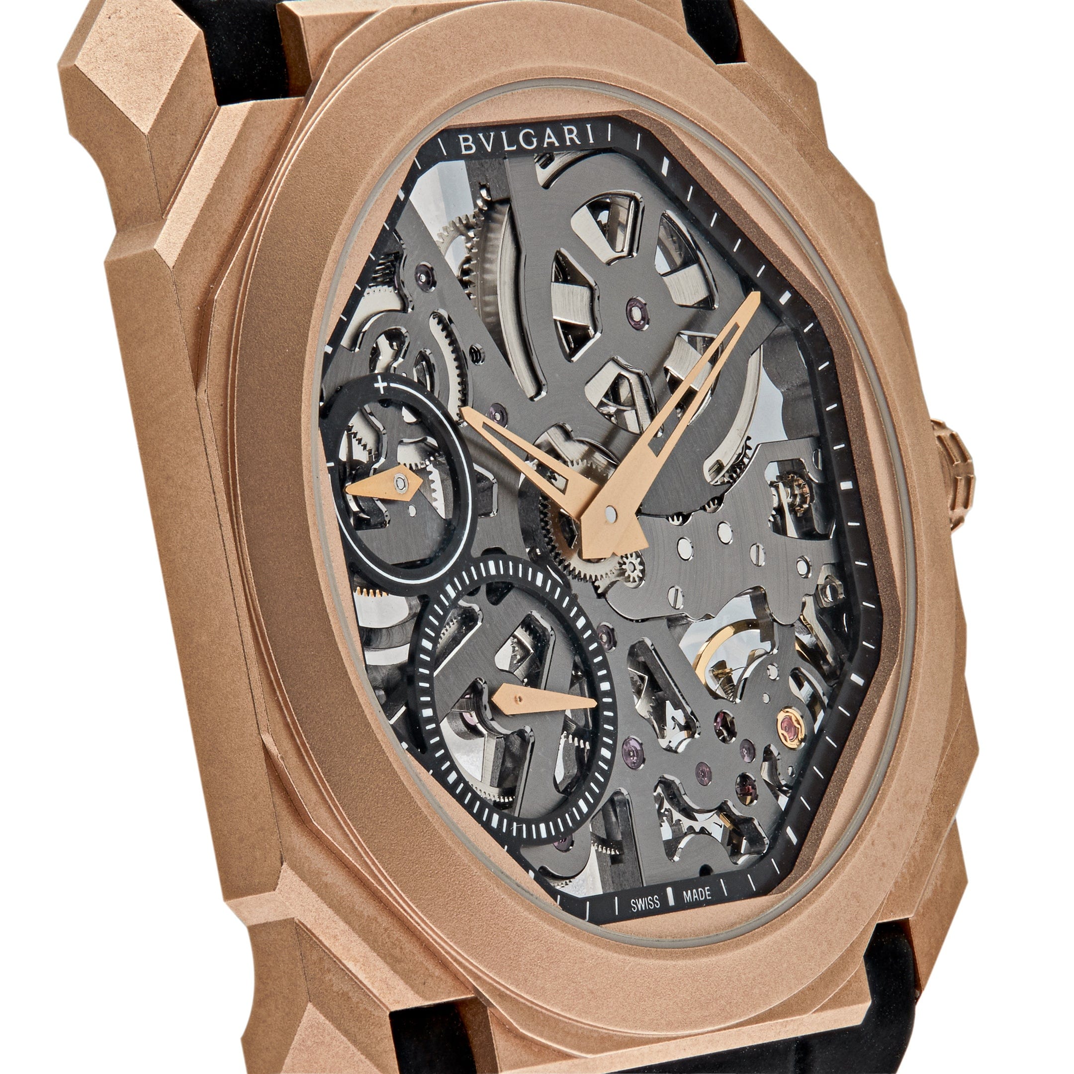 Luxury Watch Bvlgari Octo Finissimo Skeleton Rose Gold 102946 Wrist Aficionado