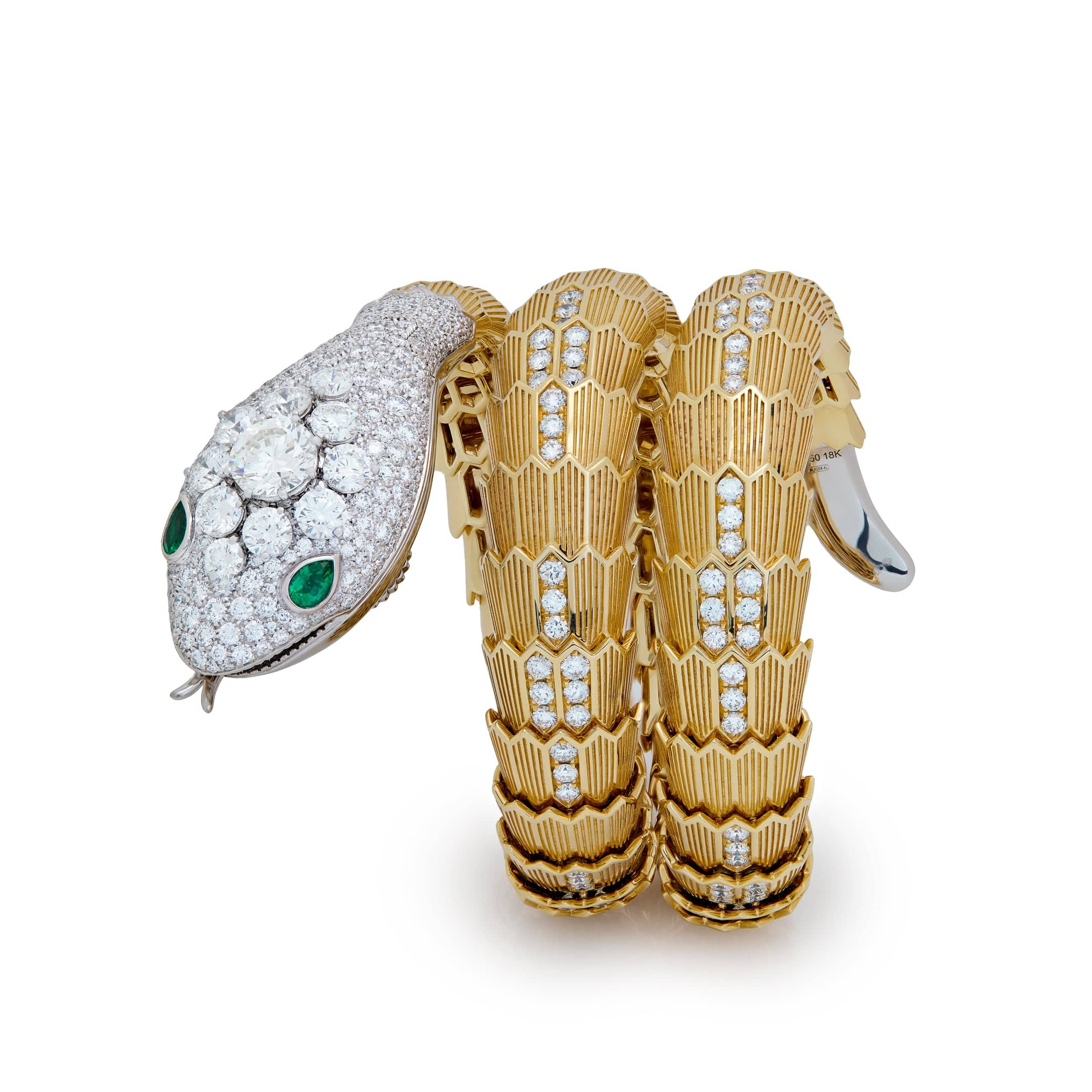 BVLGARI Serpenti 103561 Misteriosi High Jewellery Secret Watch White Gold Yellow Gold Diamonds Emeralds (2024)