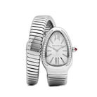 BVLGARI Serpenti Tubogas 101827 Stainless Steel Silver Opaline Dial Diamond Bezel Quartz (2023)