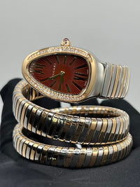 Thumbnail for Luxury Watch Bvlgari Serpenti Tubogas 35mm Stainless Steel & Rose Gold 103070 Wrist Aficionado