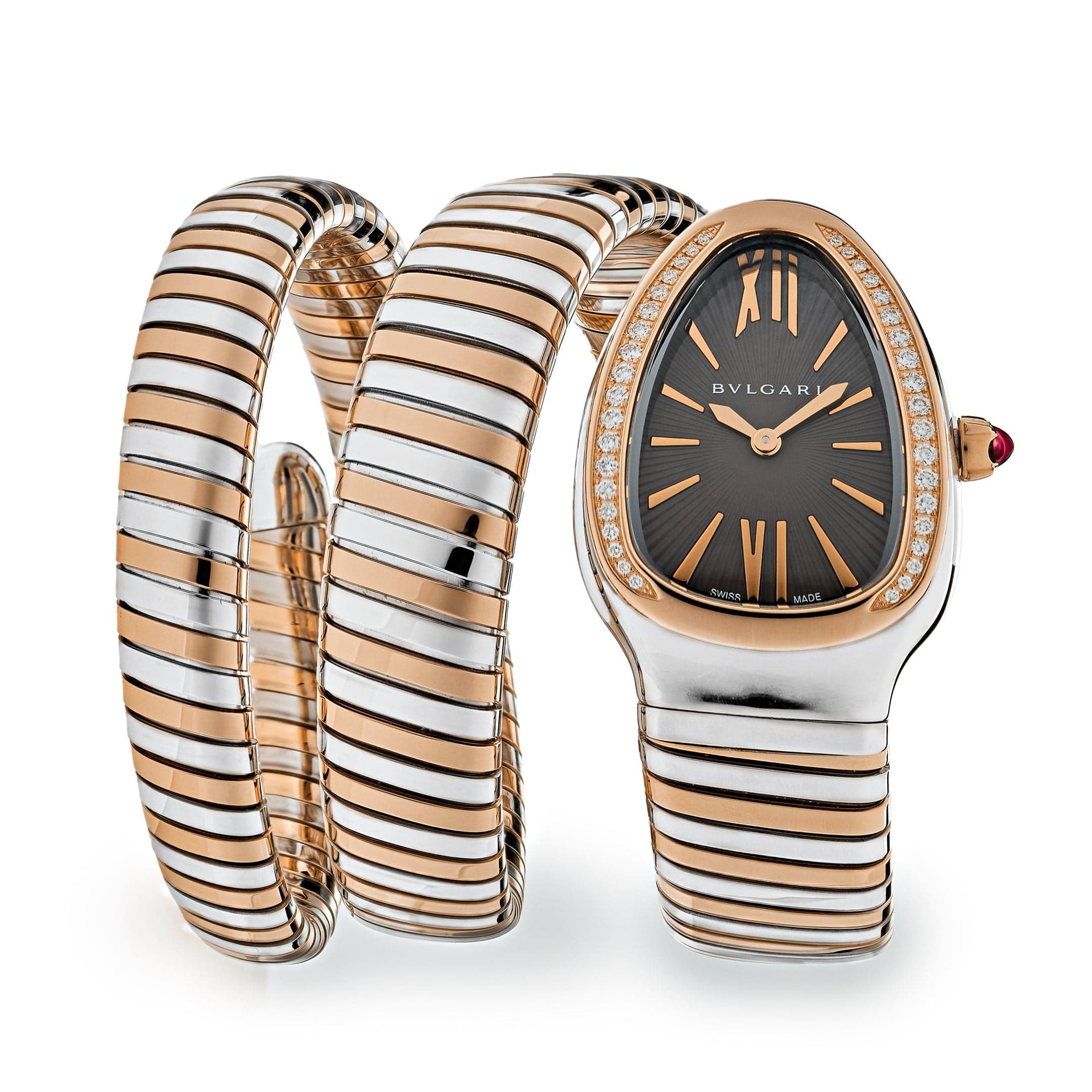 BVLGARI Serpenti Tubogas Watch 102680 Two-Tone Double Spiral 