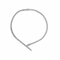 Thumbnail for BVLGARI Serpenti Viper Necklace White Gold Pavé Diamonds 360348 Medium