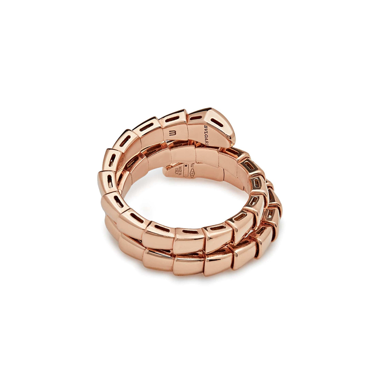 Rings Bvlgari Serpenti Viper Ring Rose Gold & Diamonds 357876 Wrist Aficionado