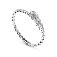 Thumbnail for Bvlgari Serpenti Viper Slim Bracelet White Gold Full Pavé Diamonds 351844 Wrist Aficionado