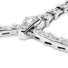 Necklace Bvlgari Serpenti Viper Slim Necklace 18kt White Gold Full Pavé Diamonds 351090 Wrist Aficionado