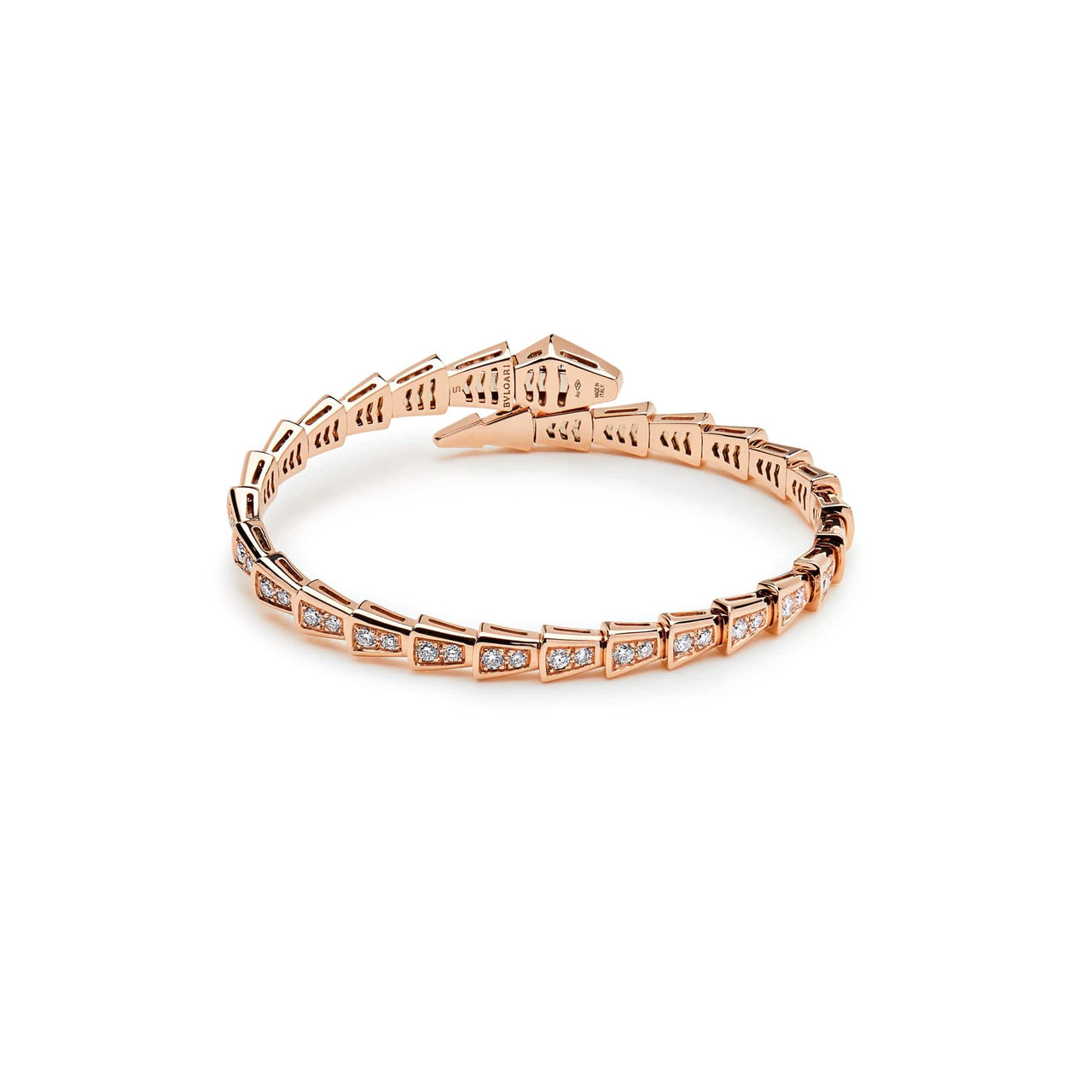 Shop BVLGARI Serpenti Viper 18K Rose Gold Pavè Diamond Bracelet | Saks  Fifth Avenue