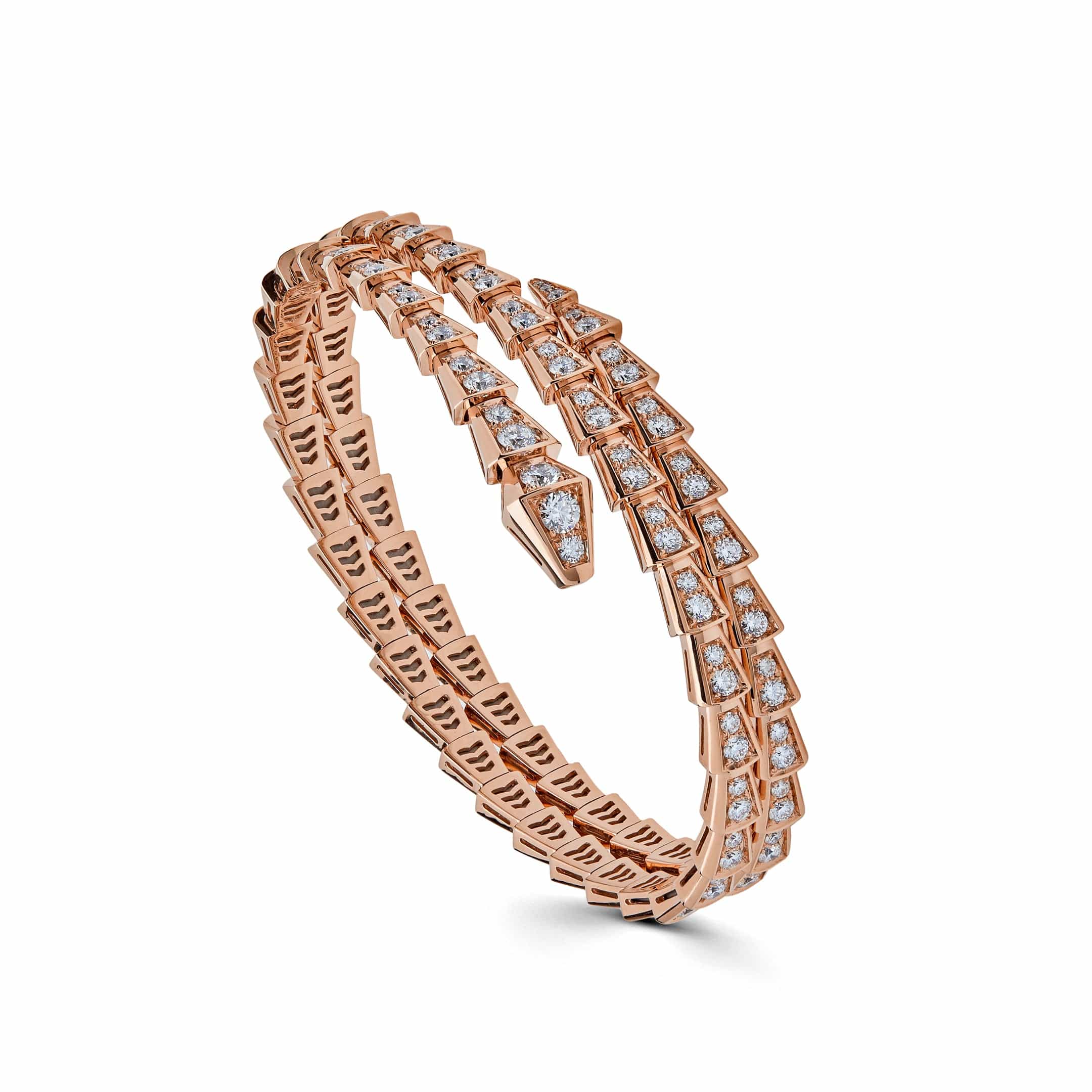 SERPENTI bracelet in 18kt white gold with pavé diamonds. | Bvlgari bracelet,  Bvlgari jewelry, Bvlgari serpenti bracelet