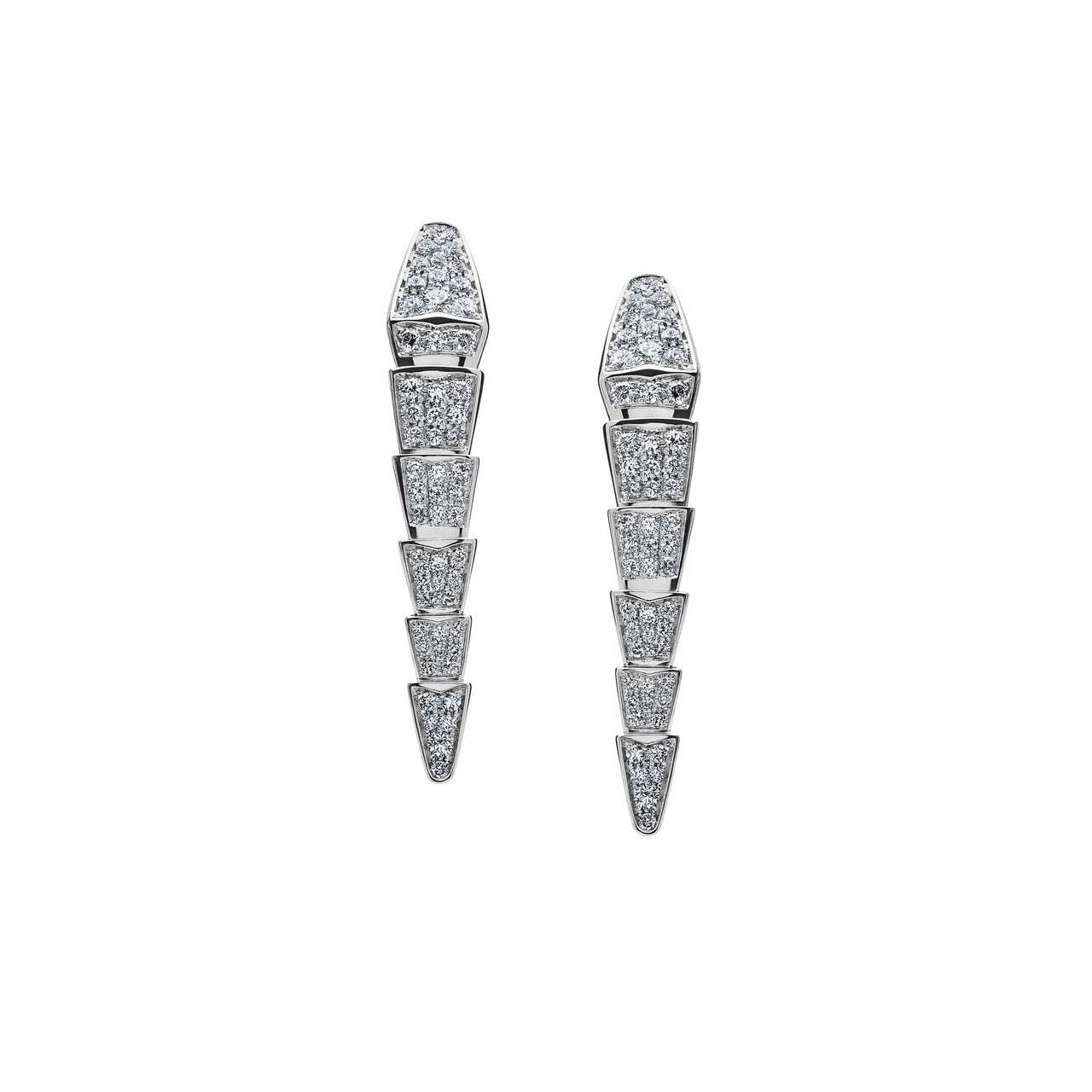 Bvlgari Serpenti Viper White Gold Diamond Earrings 348320 Wrist Aficionado